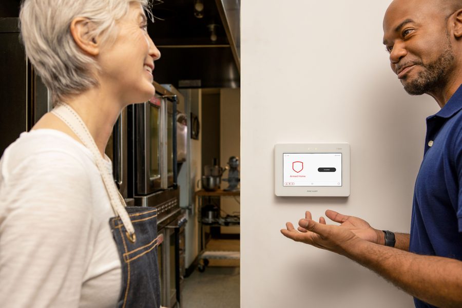 Ottawa bakery counter protected by an Accurate Security commercial alarm system