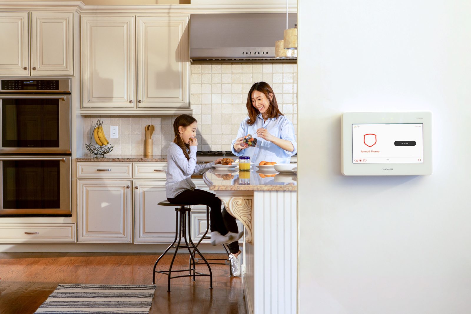 First Alert ProSeries all-in-one security panel installed in an Ottawa home